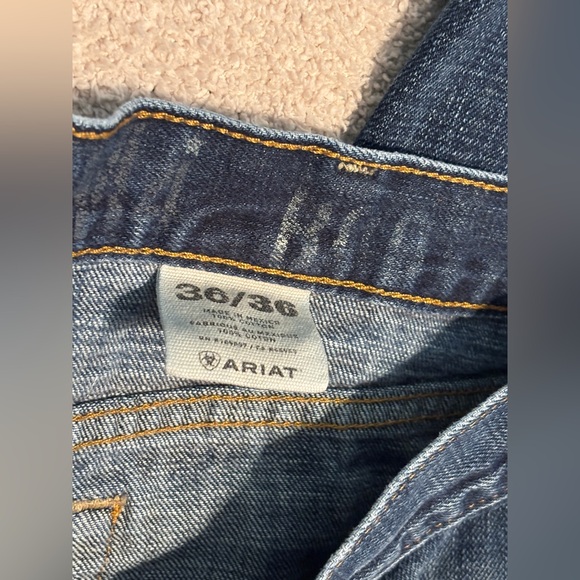 Ariat M4 Boot Cut Jeans Men's 36x36 Blue Denim Embroidered - Picture 5 of 9